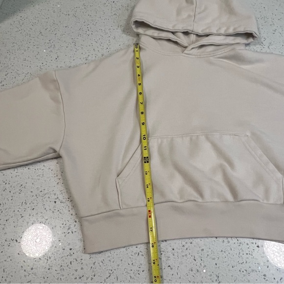 OAK + FORT Cream Crop Hoodie Hooded Sweatshirt Size XS | Super soft, Relaxed Fit - Picture 5 of 11
